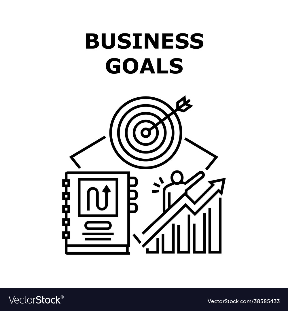 Business goals concept black