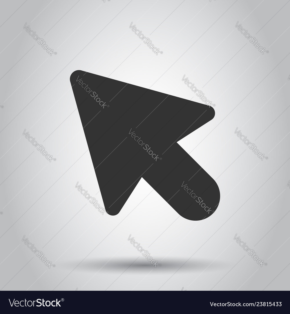 Computer mouse cursor icon in flat style arrow