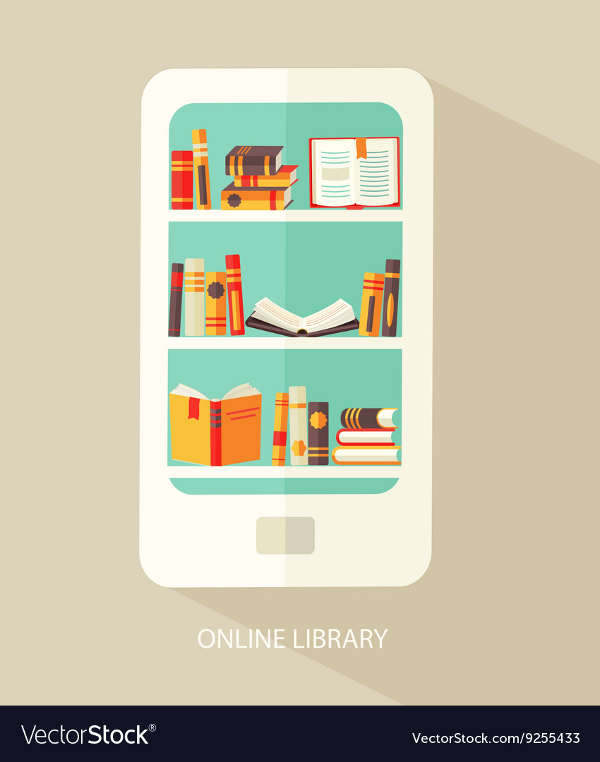Concept for digital library Royalty Free Vector Image