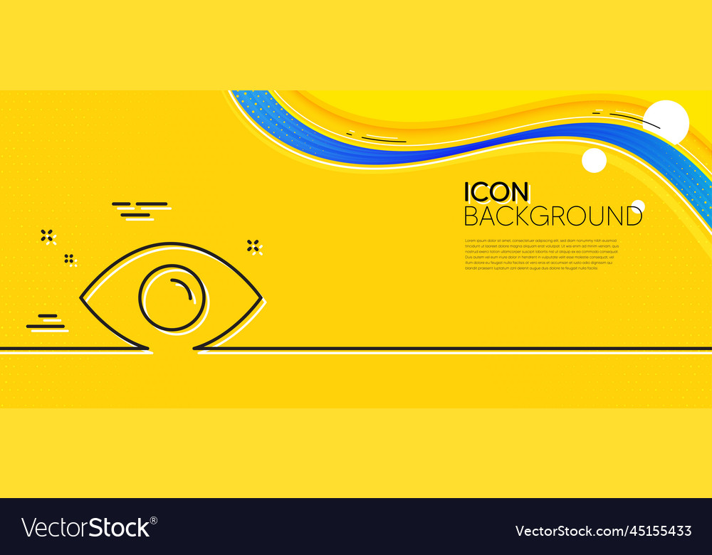 Eye line icon look or optical vision sign Vector Image