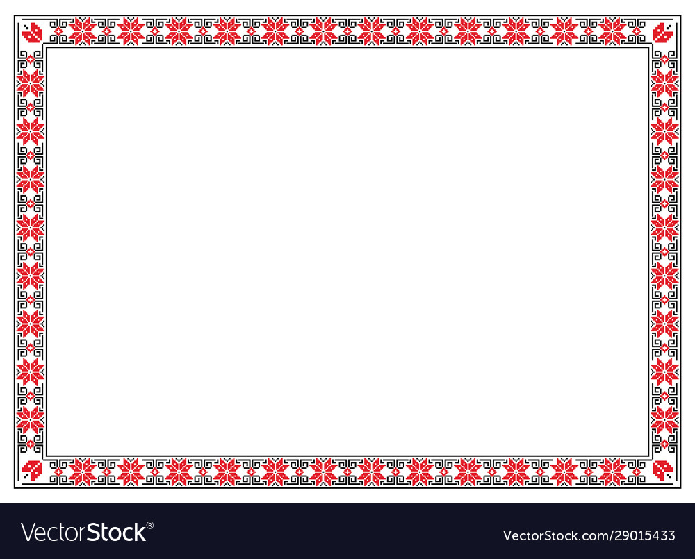 Frame with flower motifs pattern vector image Frame with flower motifs pattern