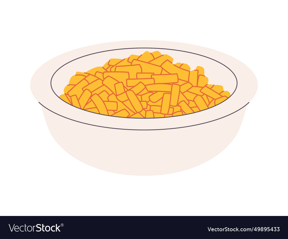 Kraft dinner made from macaroni and cheese creamy Vector Image