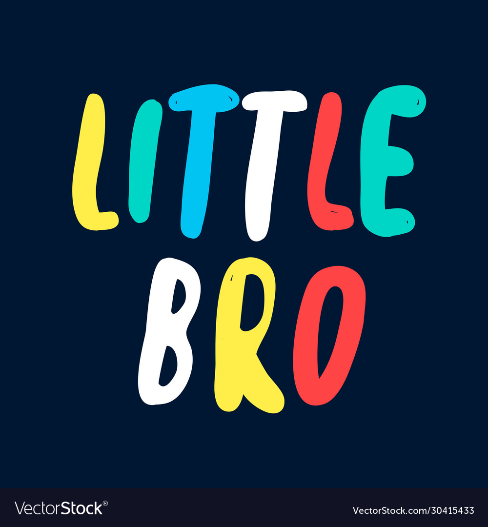 little-bro-slogan-for-boys-royalty-free-vector-image