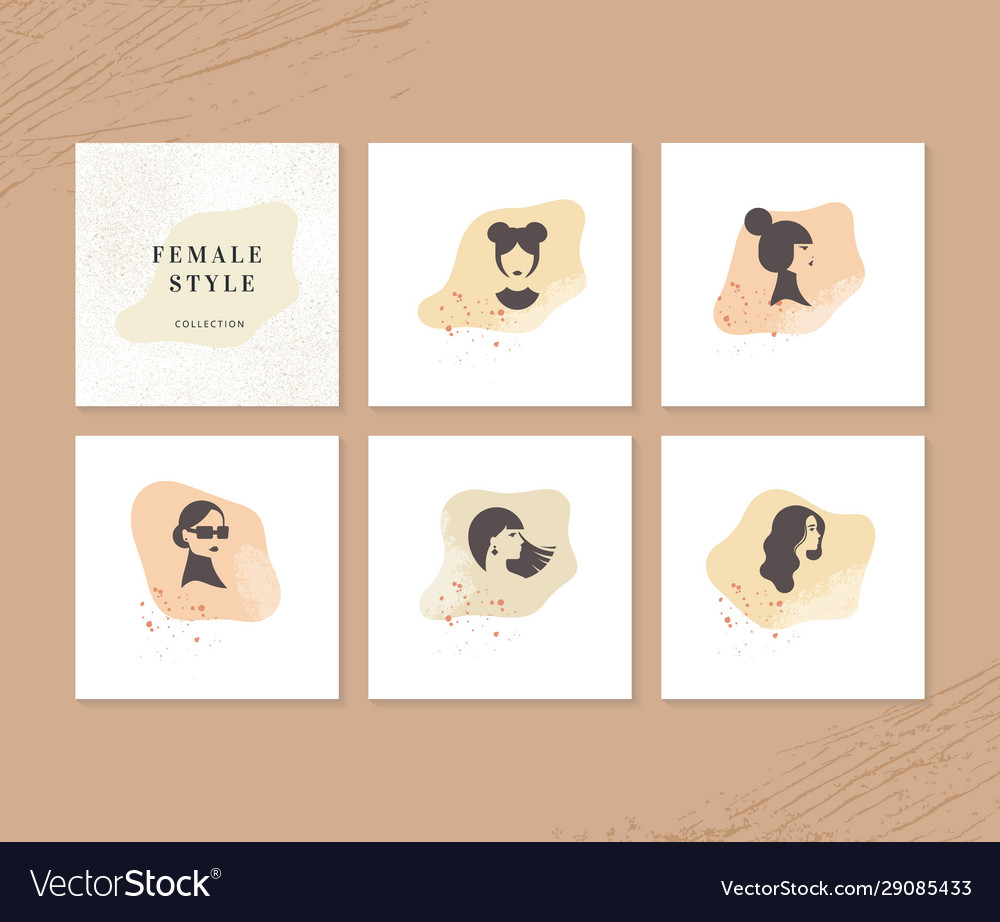 Logos female style are isolated