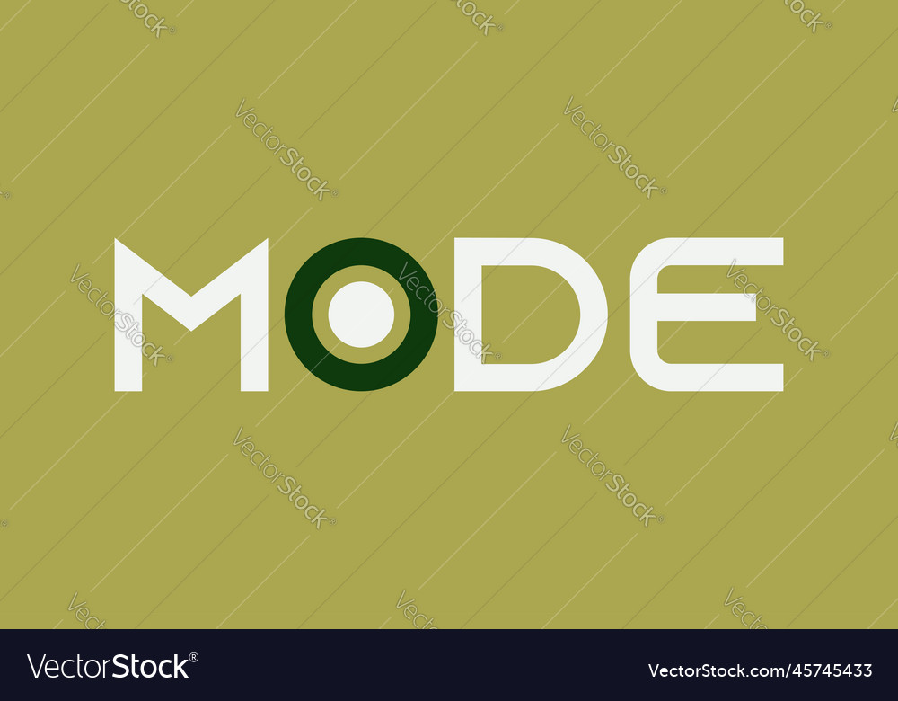 Mode text t-shirt design white typography Vector Image
