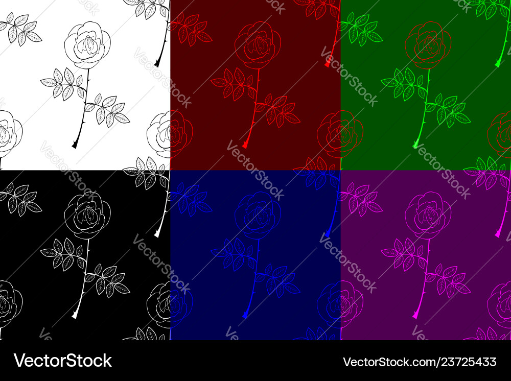 Rose seamless pattern Royalty Free Vector Image