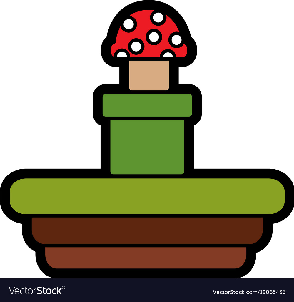 Video game terrain mushroom platform