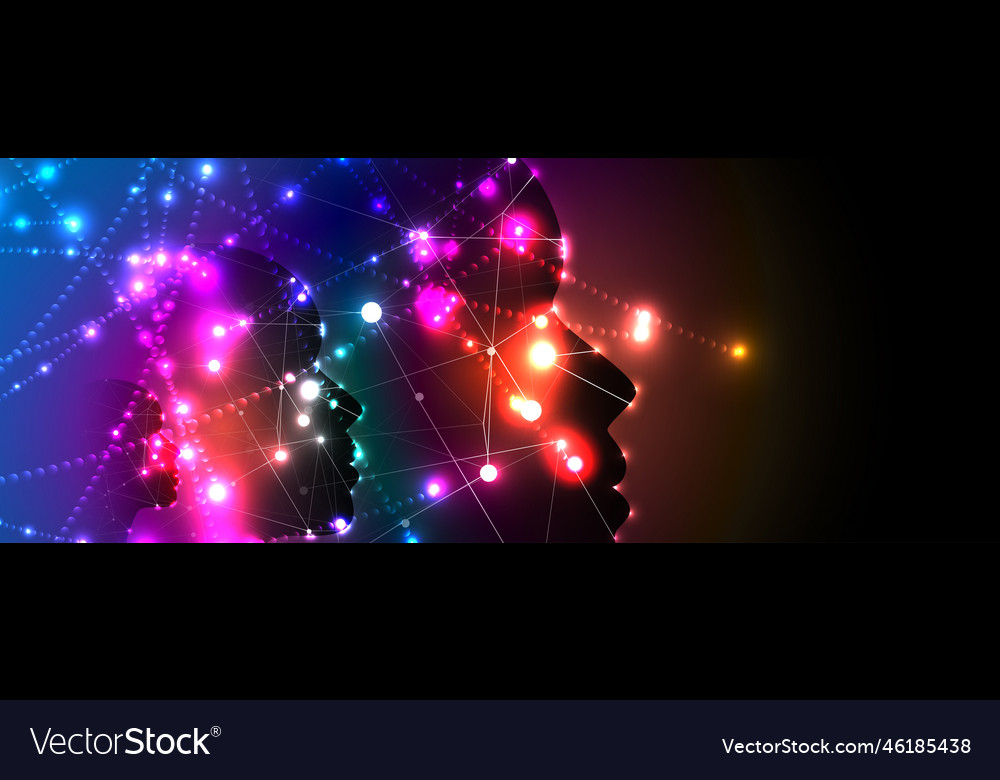 Artificial intelligence technology web background vector image Artificial intelligence technology web background