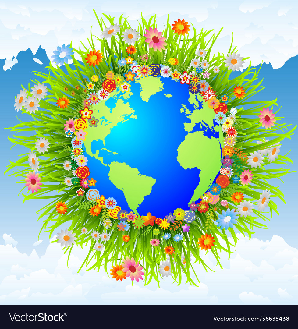 Composition for earth day Royalty Free Vector Image