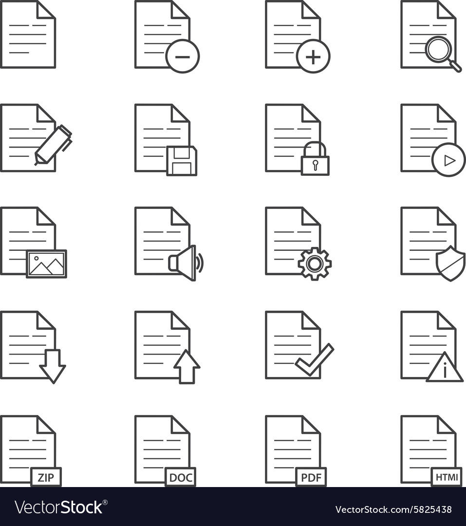 Document icons line