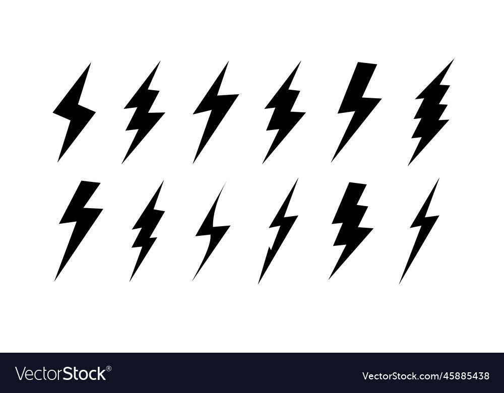 Install lightning flat style vector image Install lightning flat style