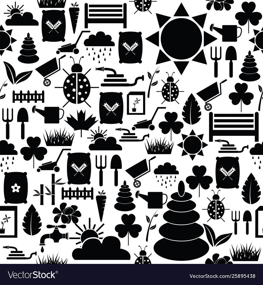 Lawn seamless pattern background icon
