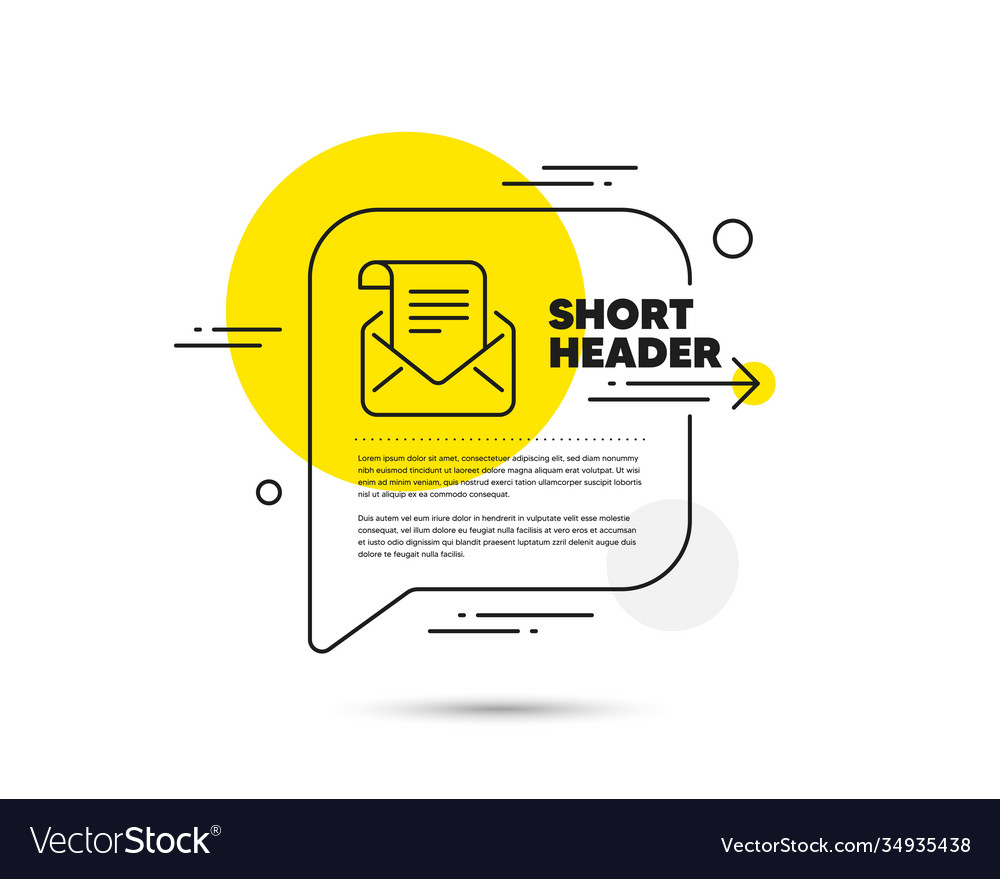 Mail newsletter line icon read message vector image Mail newsletter line icon read message