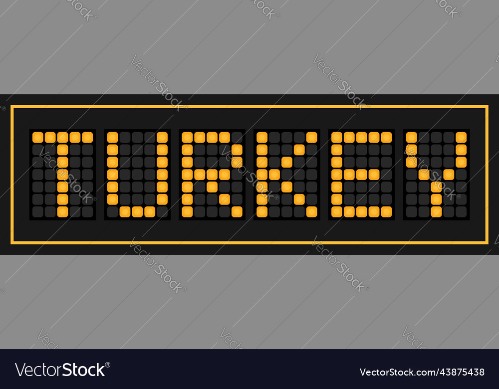 Orange color led banner in word turkey on black