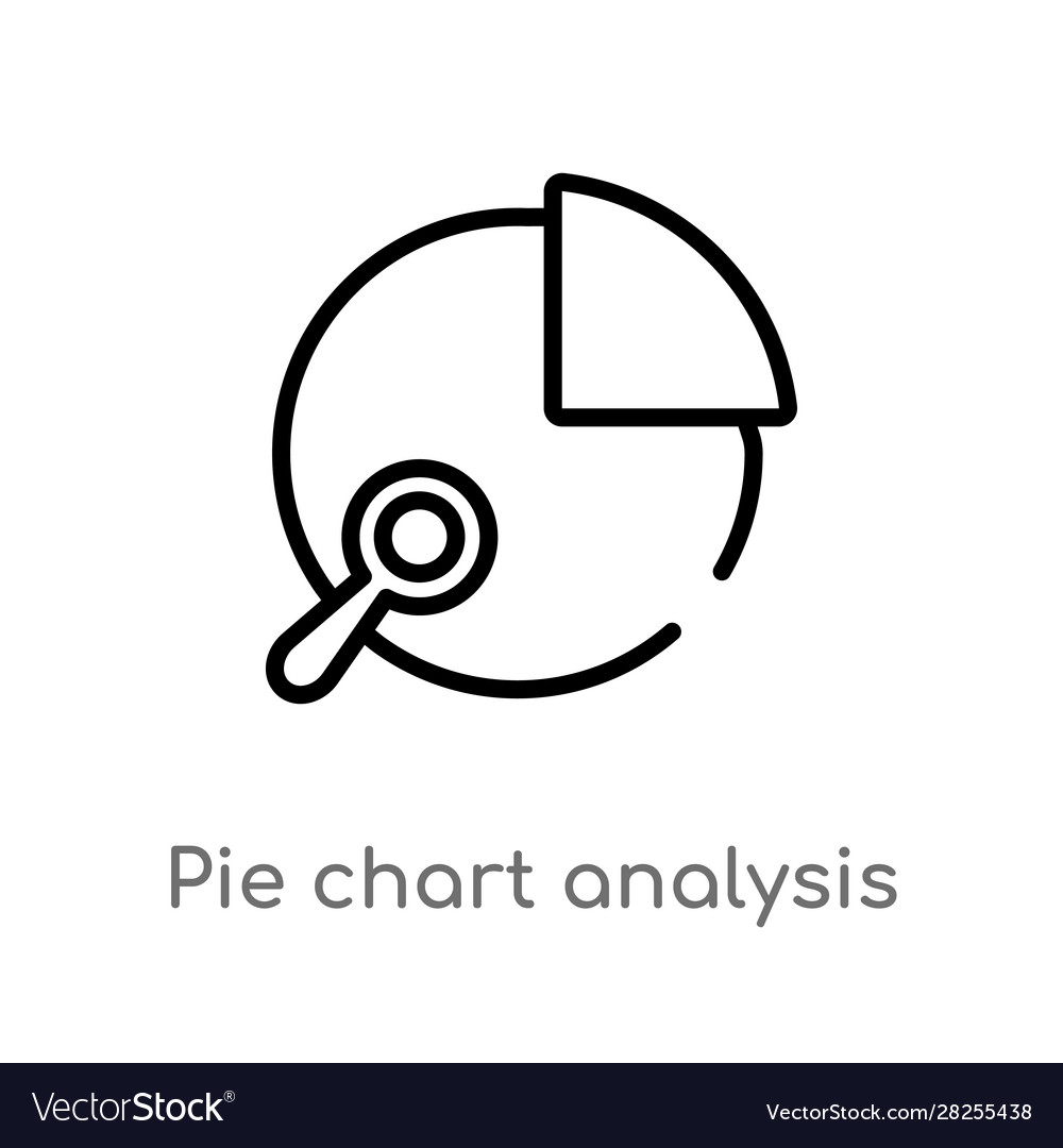 Outline pie chart analysis interface icon