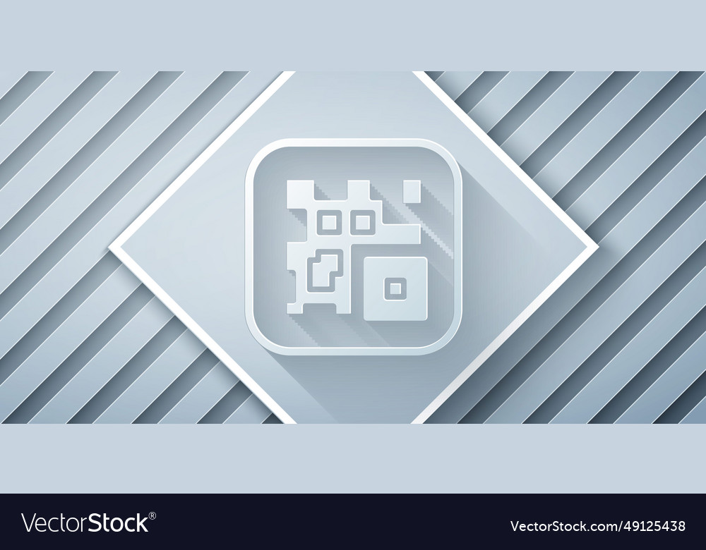 Paper cut qr code sample for smartphone scanning