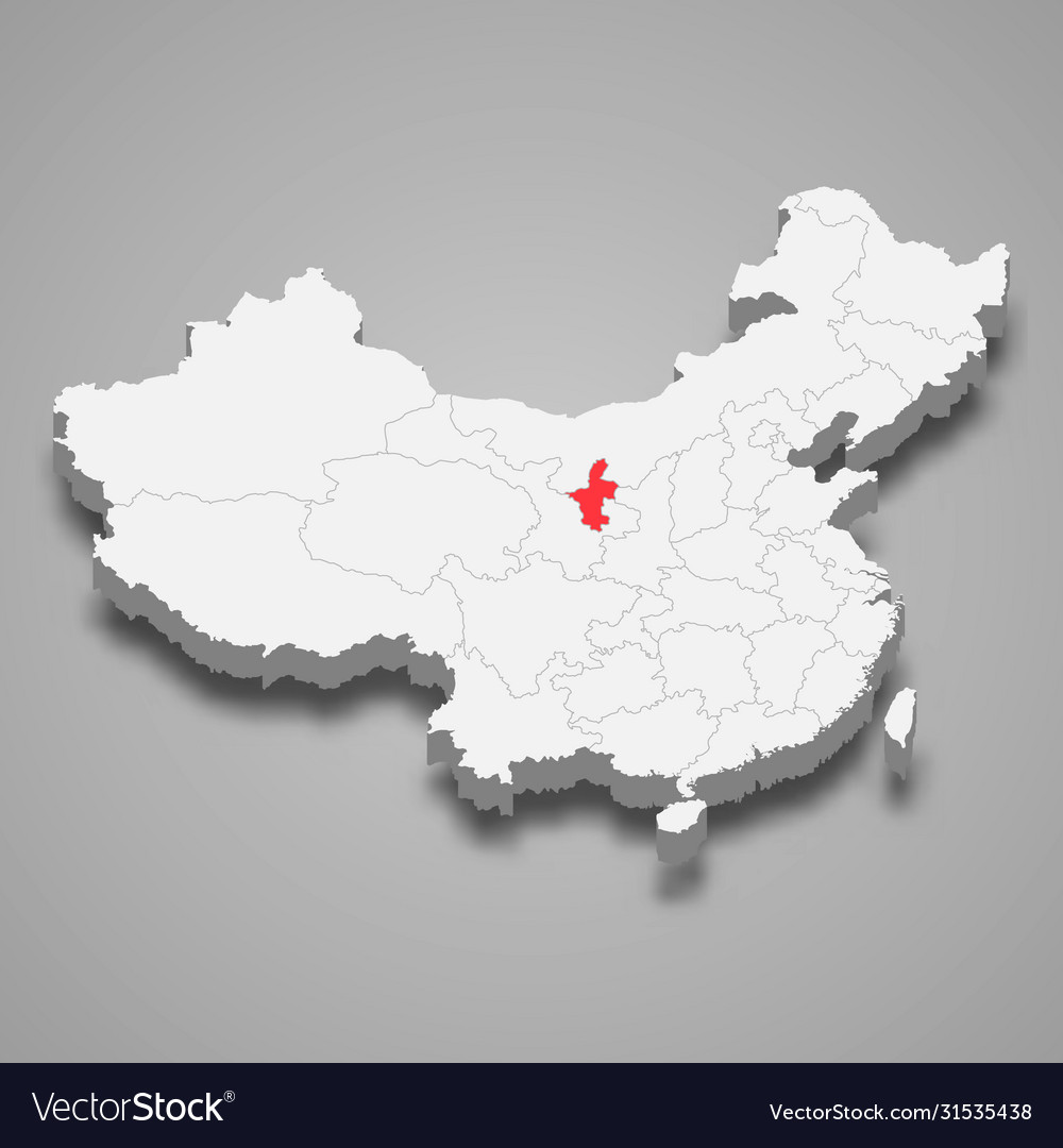 Provinz Lage in China 3d Karte