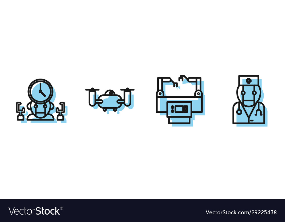Set line assembly robot and digital time