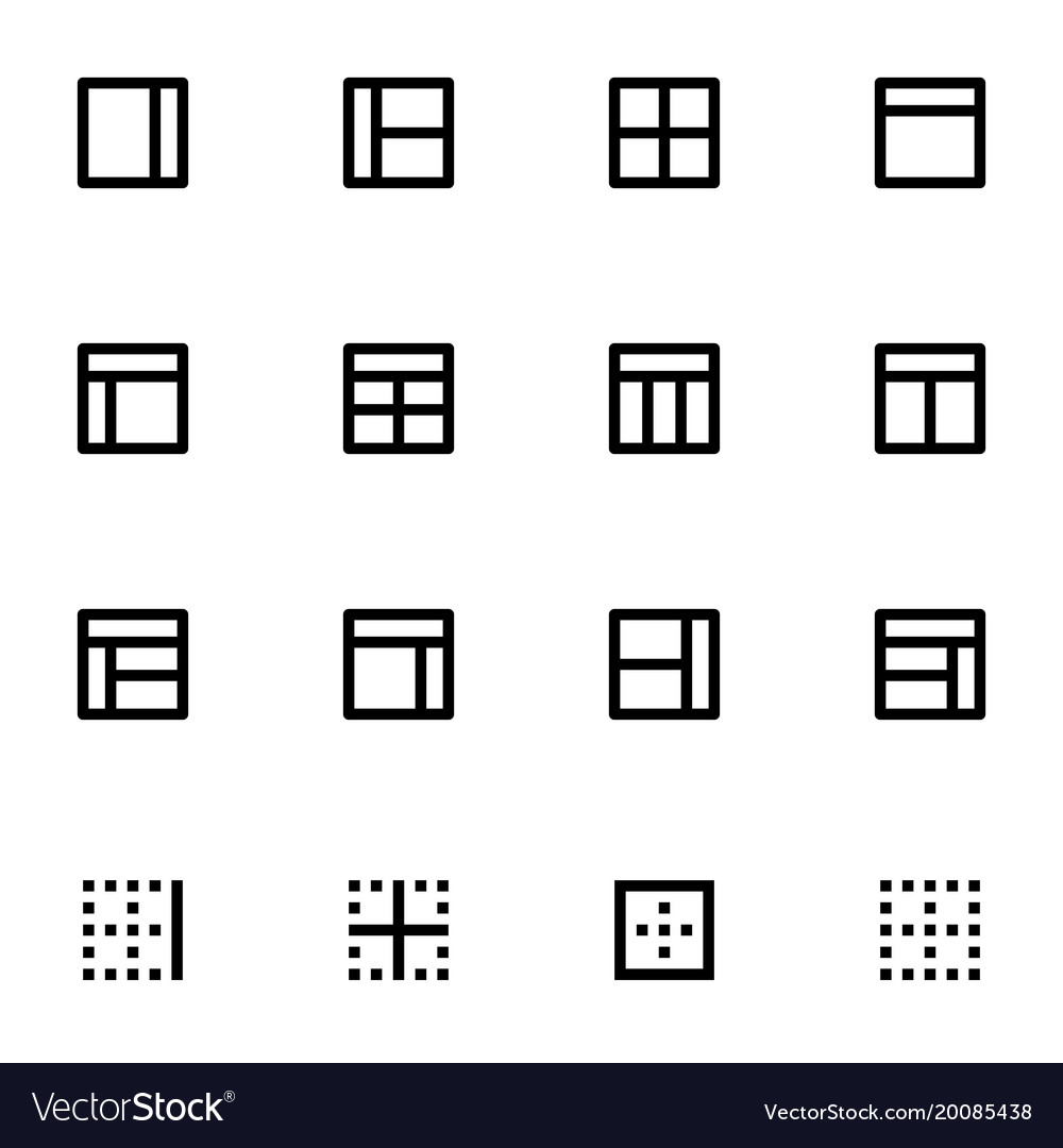 Set of alignment icons
