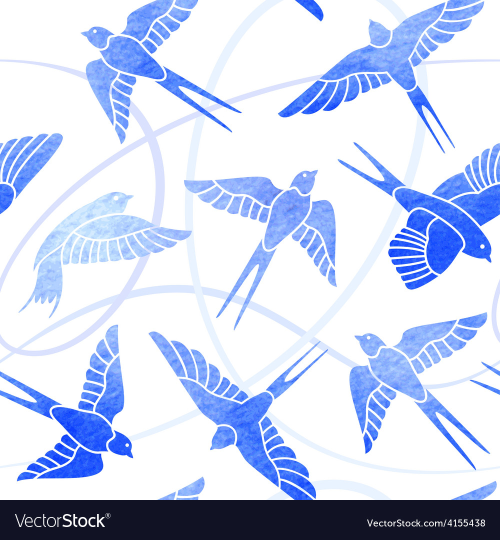 Swallows Aquarell Muster