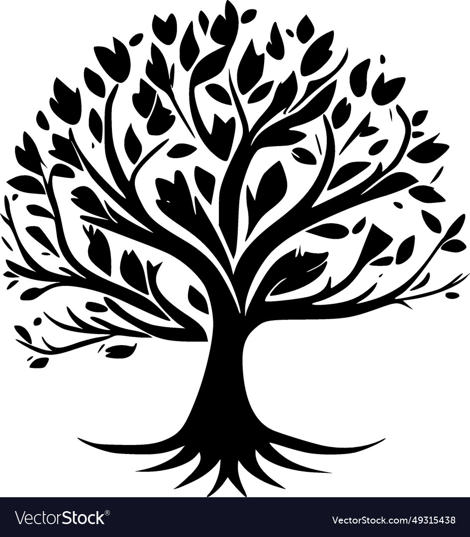 Tree of life - minimalist and flat logo