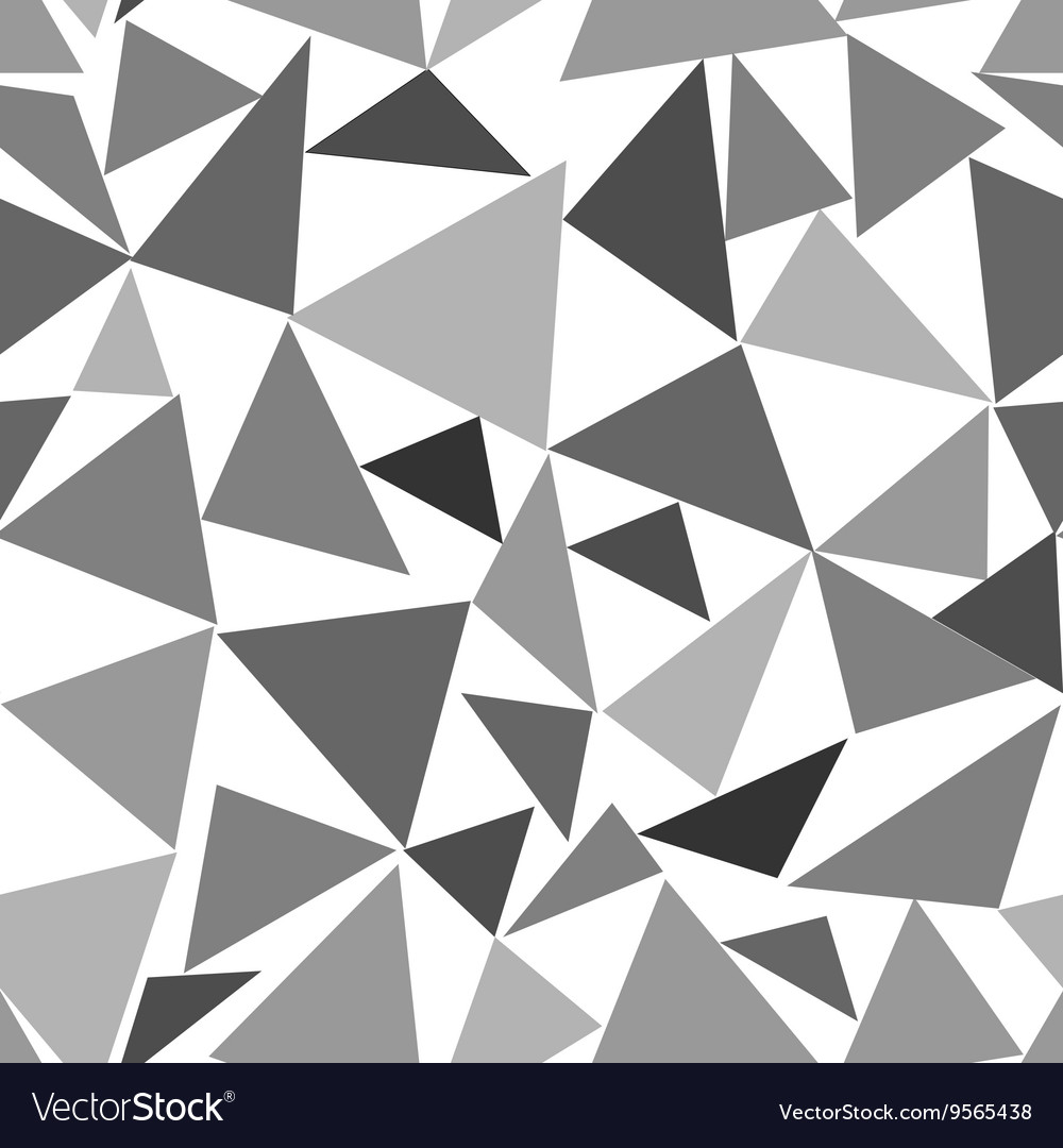 Triangle gray chaotic seamless pattern