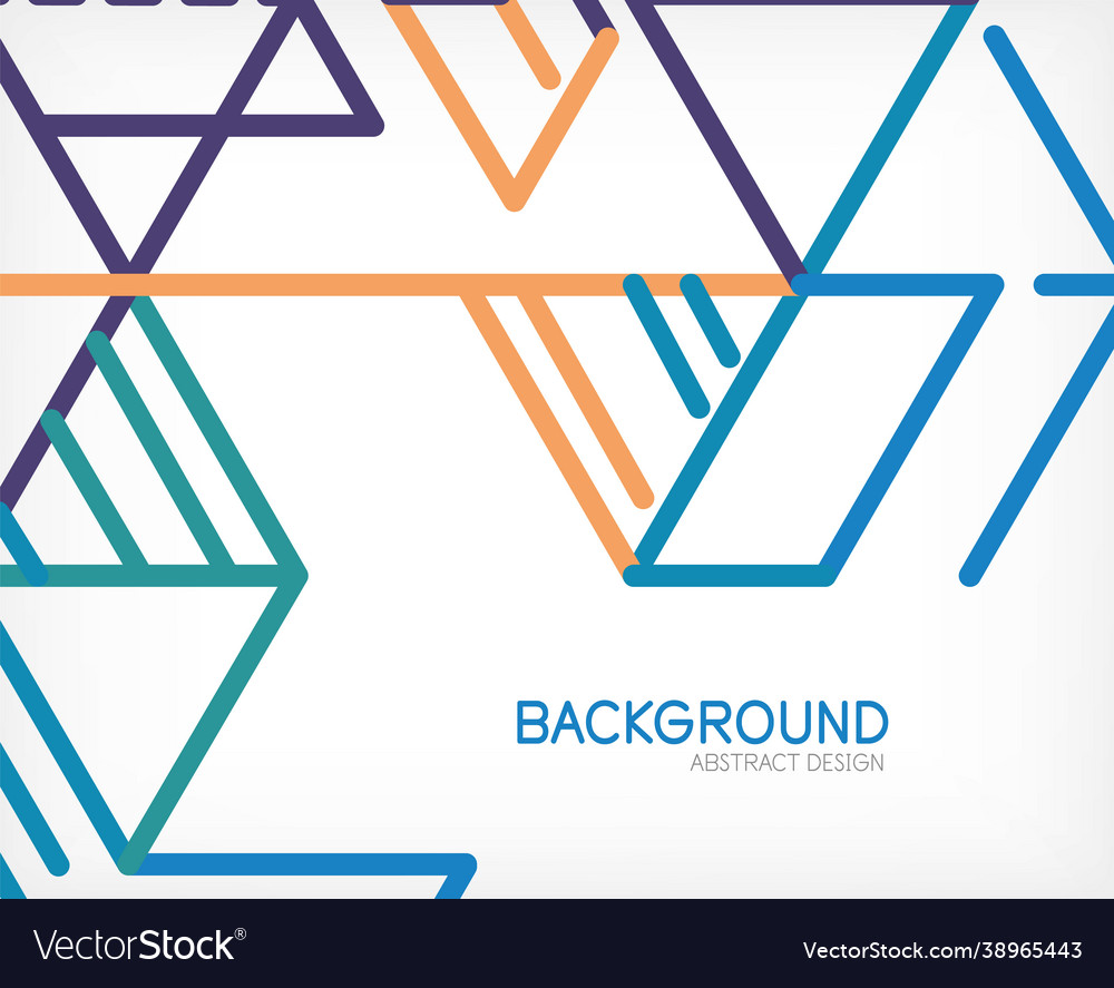 Abstract background color lines on white vector image Abstract background color lines on white
