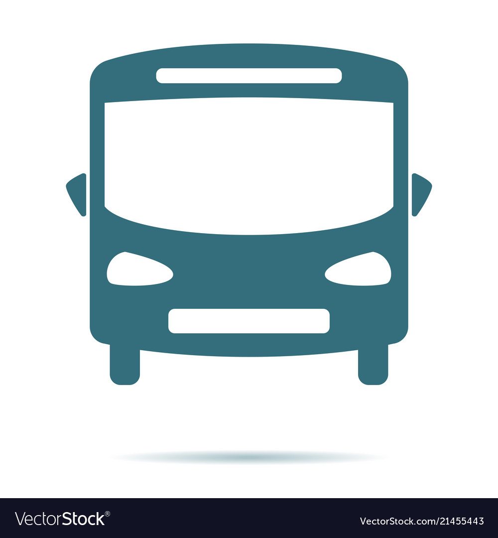 Blue bus icon isolated on background modern flat Vector Image