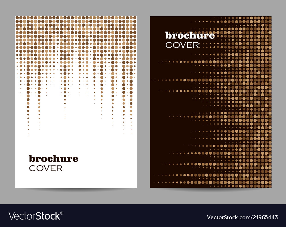 Brochure template layout design abstract brown Vector Image