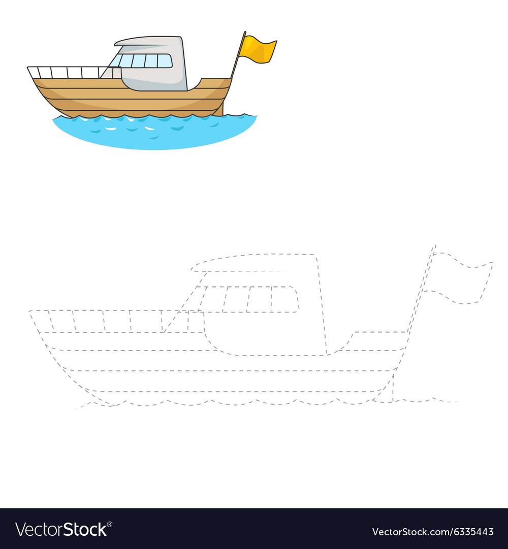 Verbinden Sie Punkte um Yacht-Bilder Spiel zu zeichnen