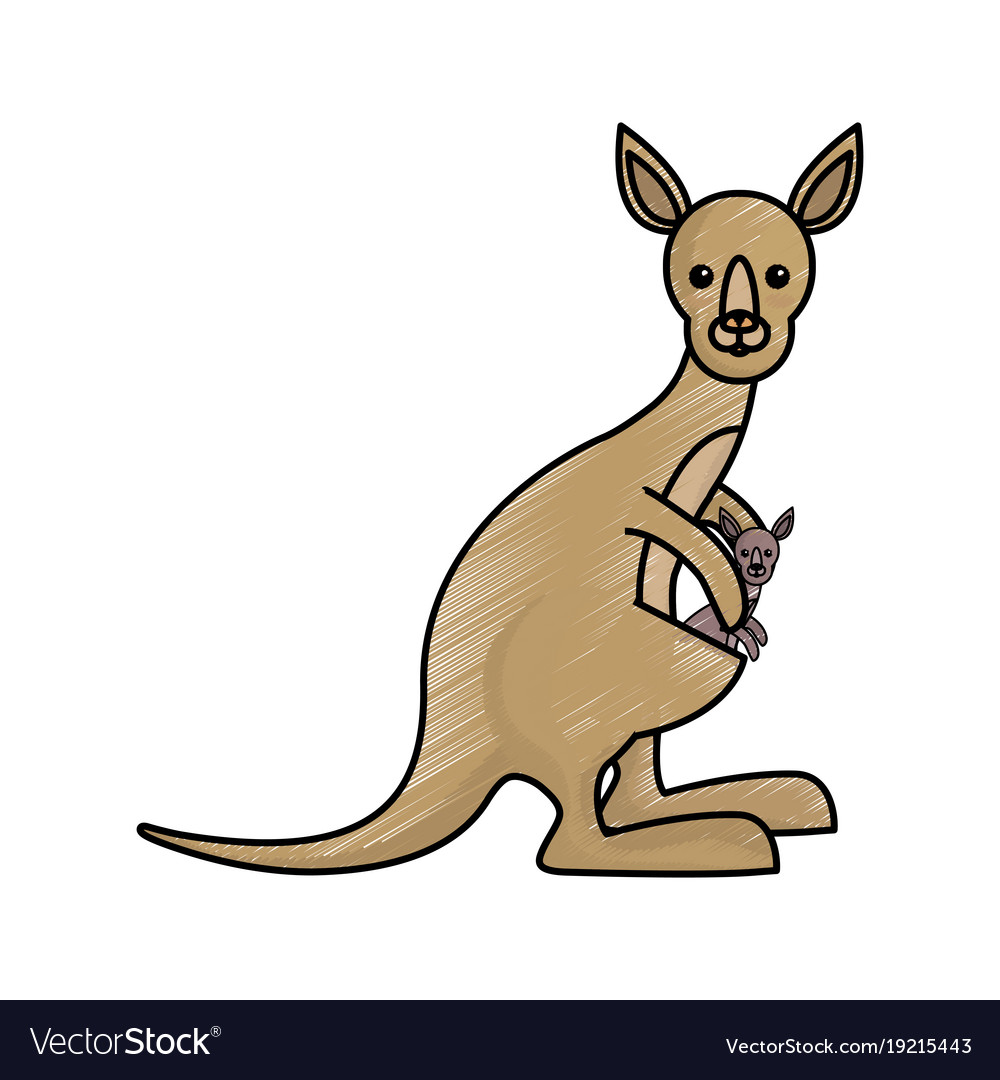 Niedliches Kangaroos Ikonenbild