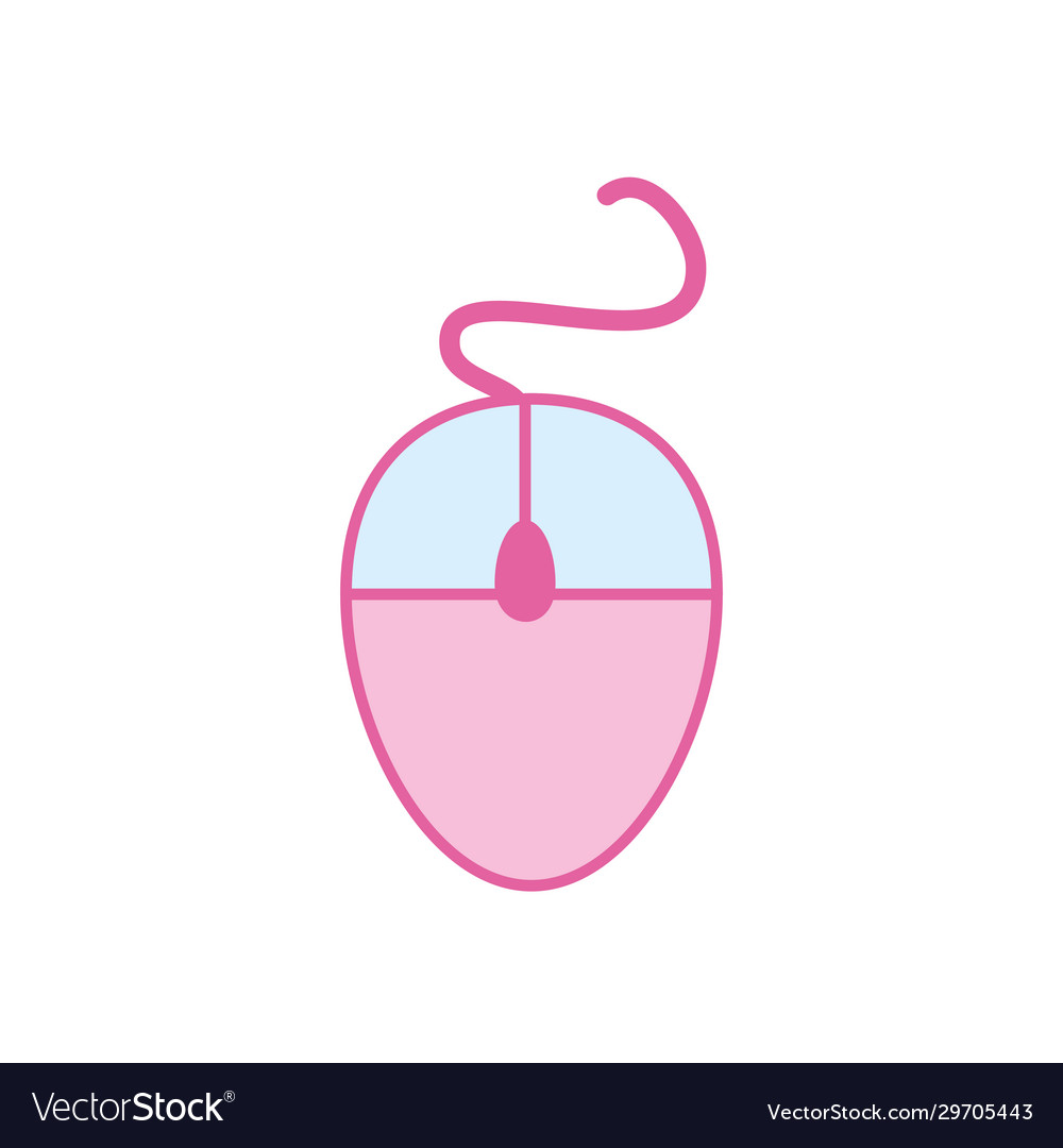 Digital mouse neon line and fill style icon