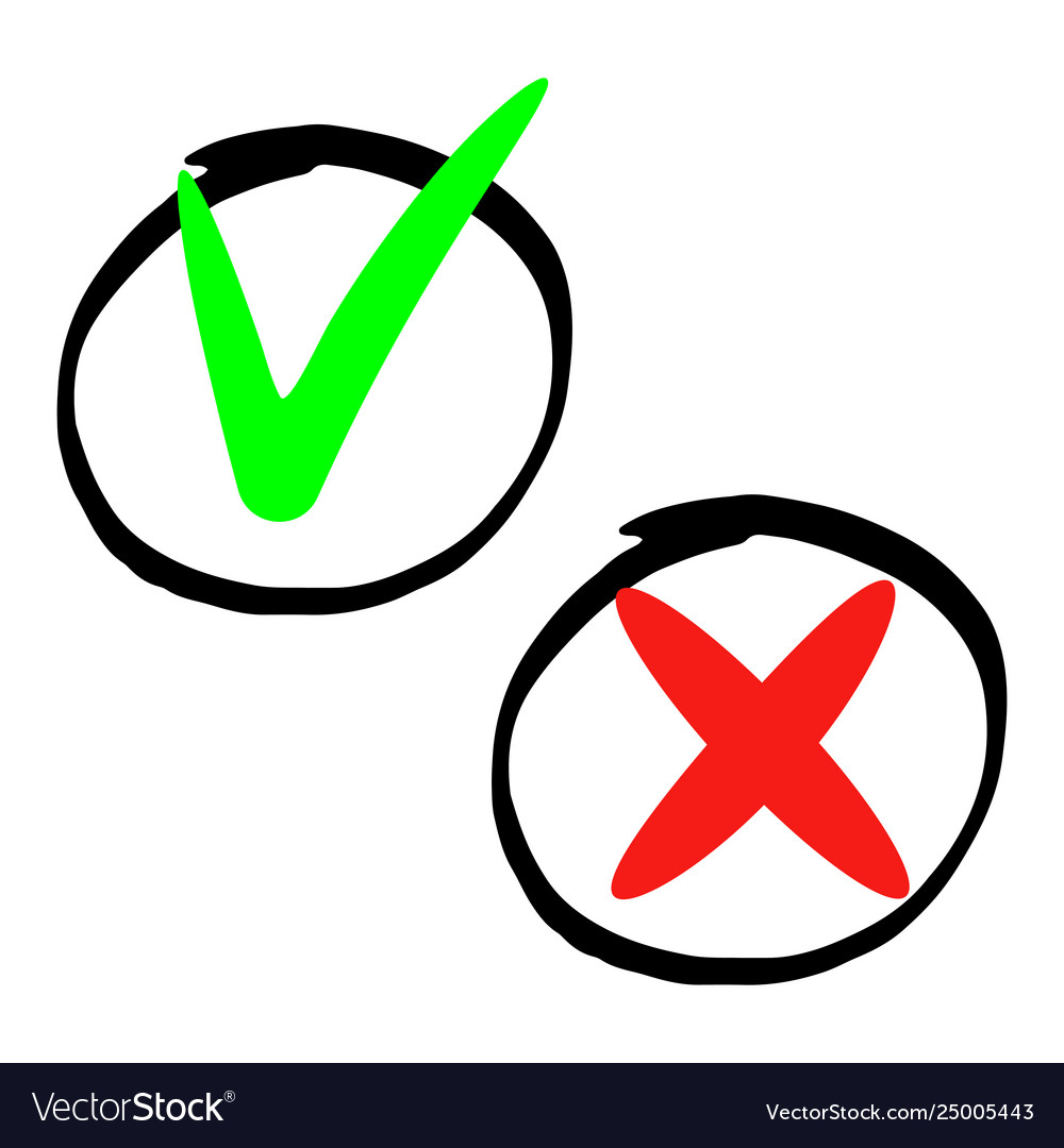 Do/Don't Checkmarks - Isolated Icons