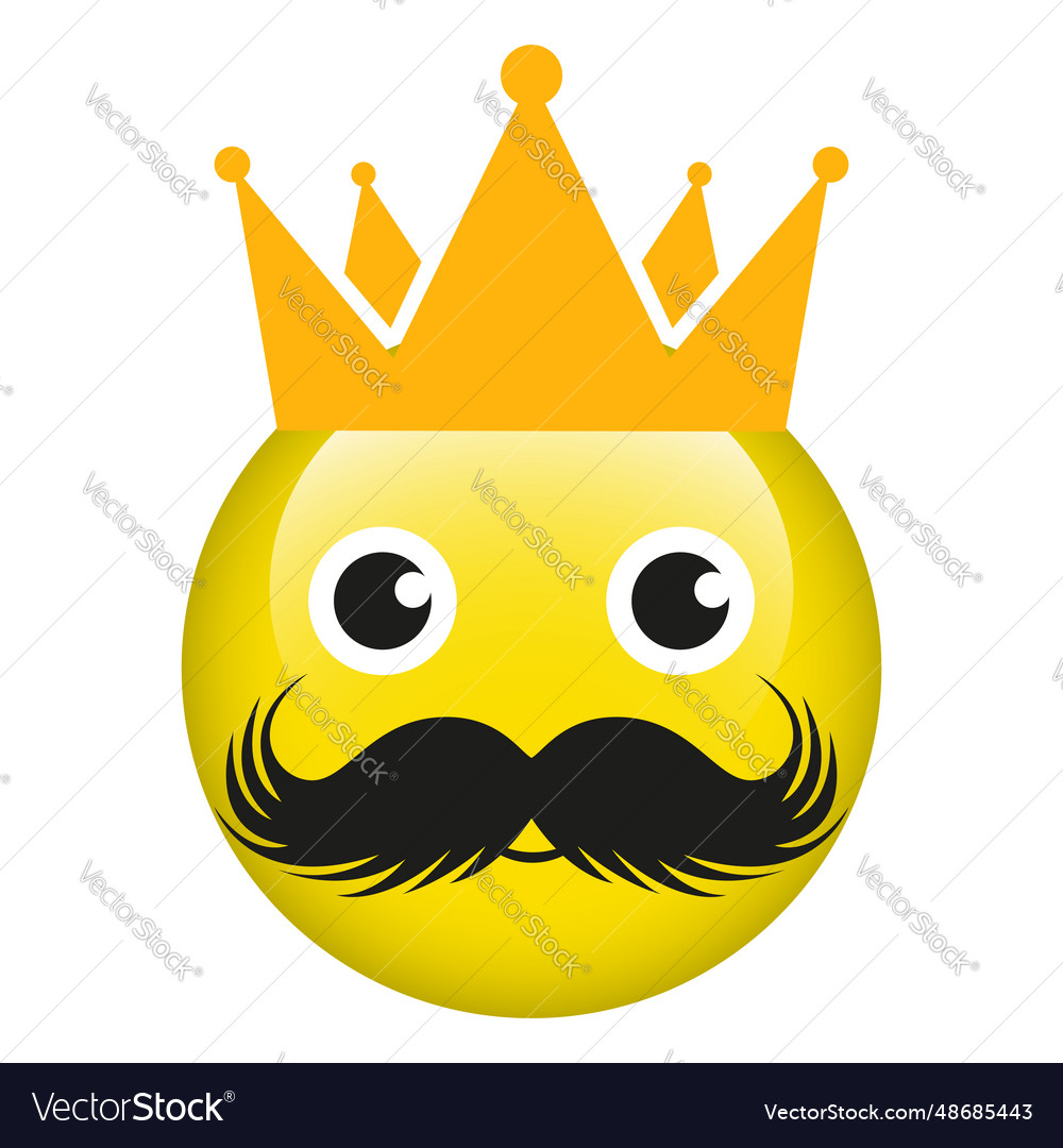 Emoticon emotion with mustache