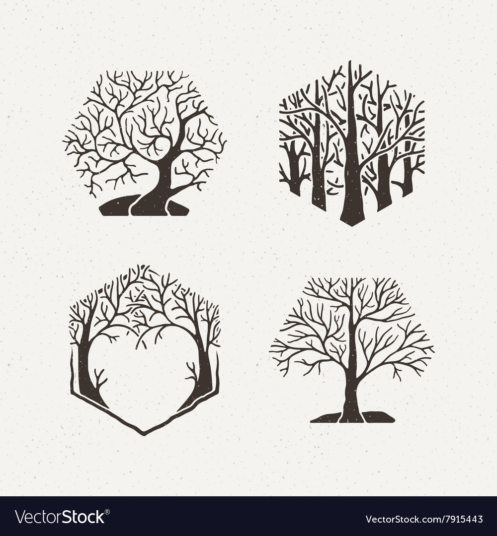 Geometric Hexagon Tree Pattern