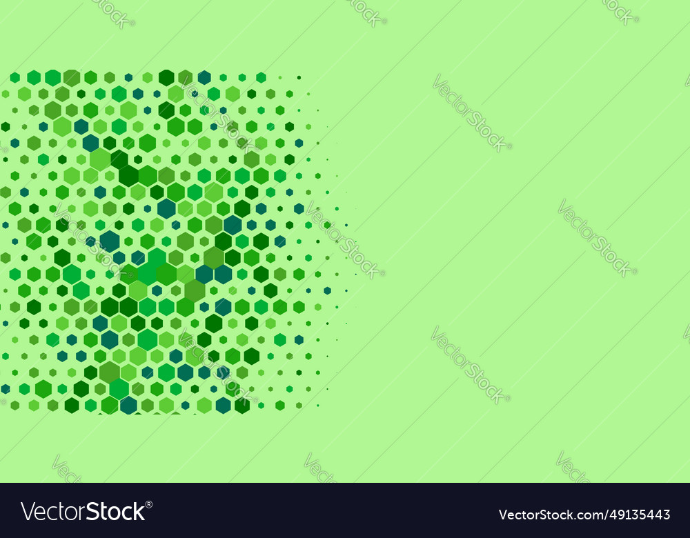 Geometric multi size hexagon with color