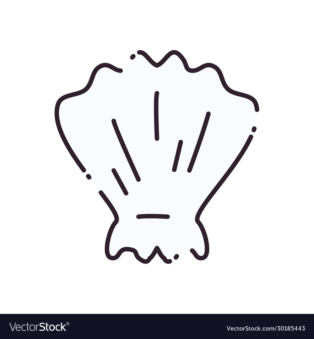 Isolated shell line style icon design