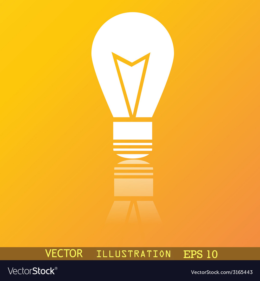 Light lamp icon symbol flat modern web design