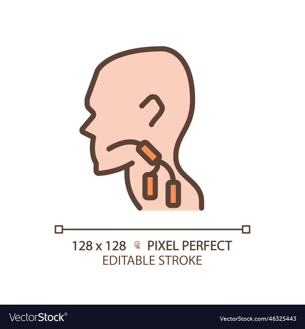 Lymph Nodes Pixel Perfect Rgb Color Icon Vector Image Lymph Nodes Pixel Perfect Rgb Color Icon Vector Image