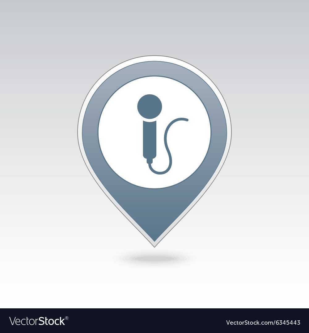 Microphone pin map icon pointer markers