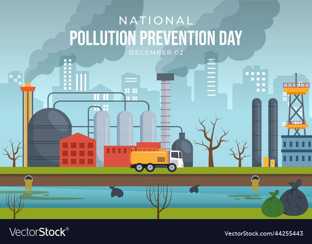 National pollution prevention day for awareness Vector Image