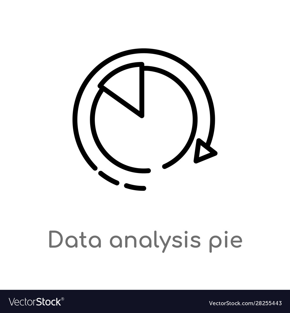 Outline data analysis pie chart interface icon