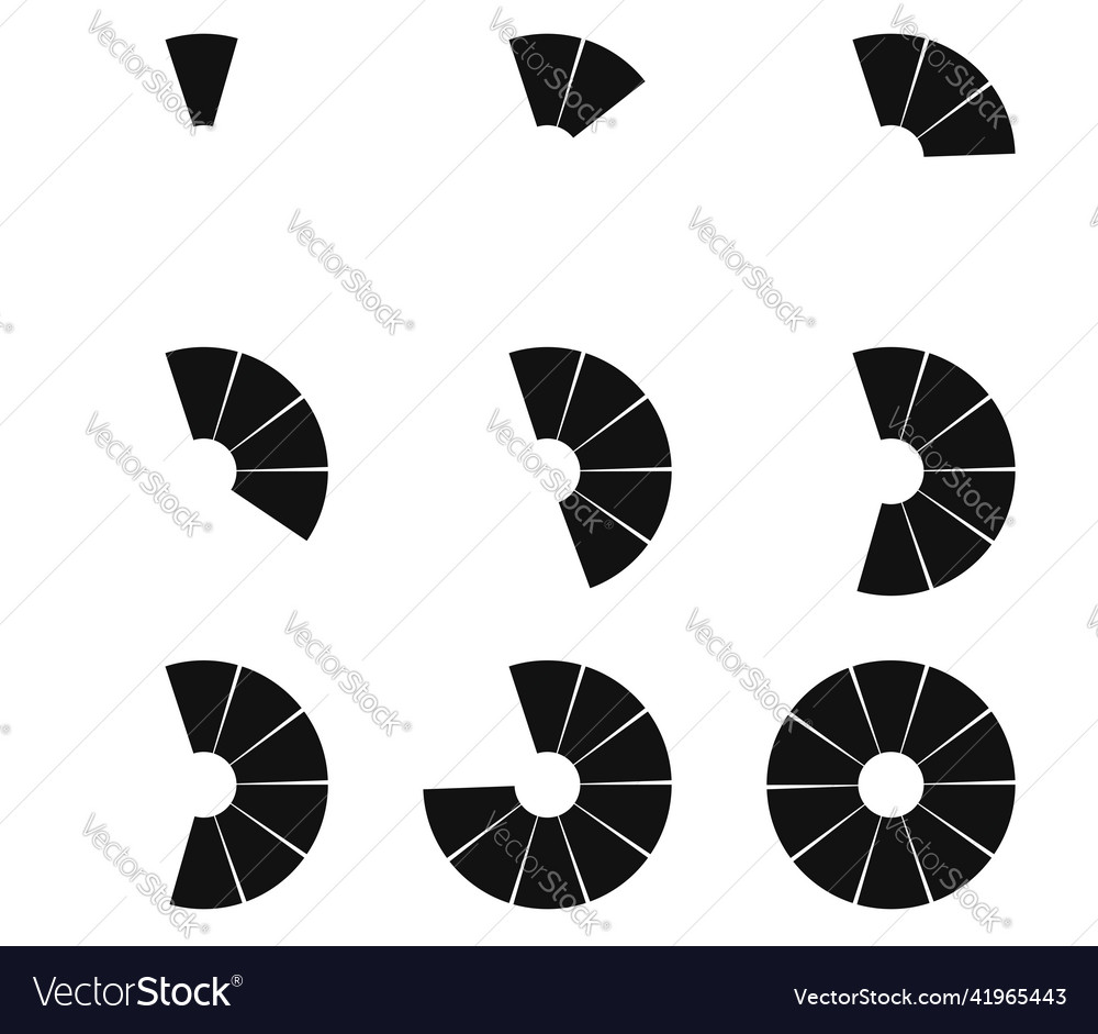 Preloader circular loading bar pie chart vector image Preloader circular loading bar pie chart