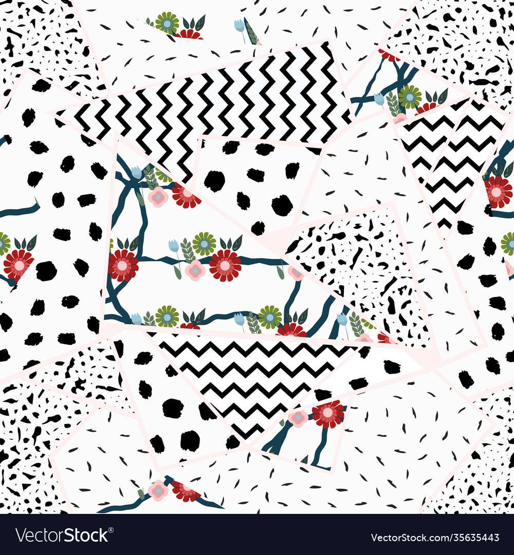 Seamless pattern abstract triangles vector image Seamless pattern abstract triangles