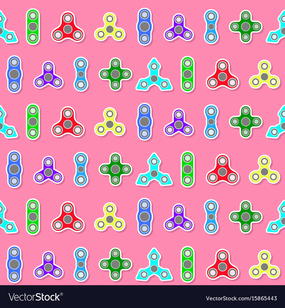 Seamless pattern with fidget spinners