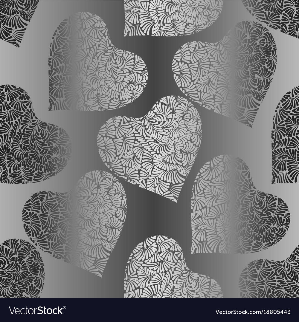 Seamless pattern with hearts