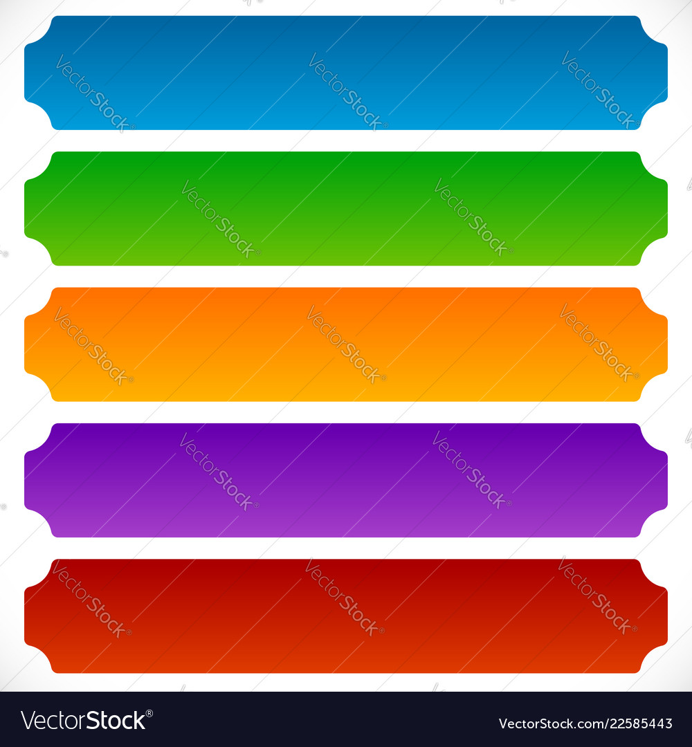 Simple flat rectangular shaped button banner vector image Simple flat rectangular shaped button banner