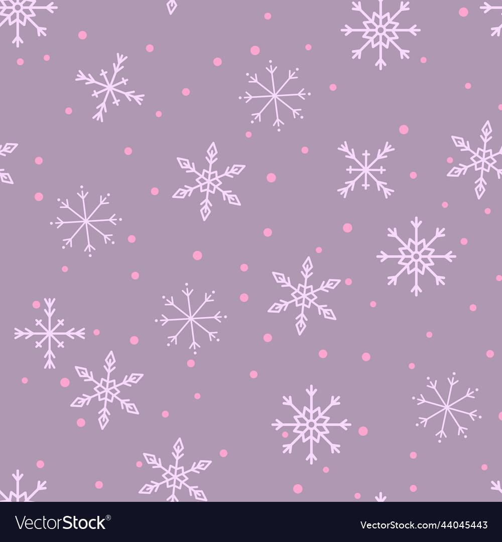 Snowflake seamless pattern new year