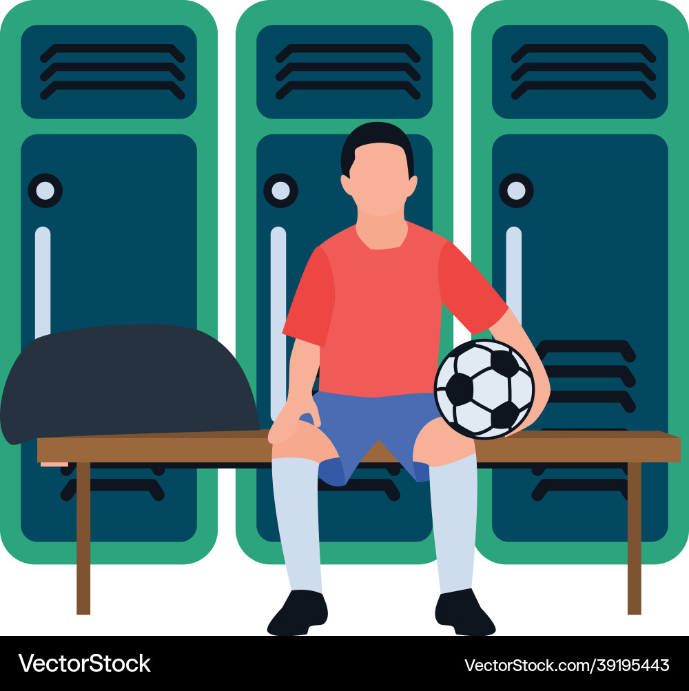 Sports locker room Royalty Free Vector Image VectorStock