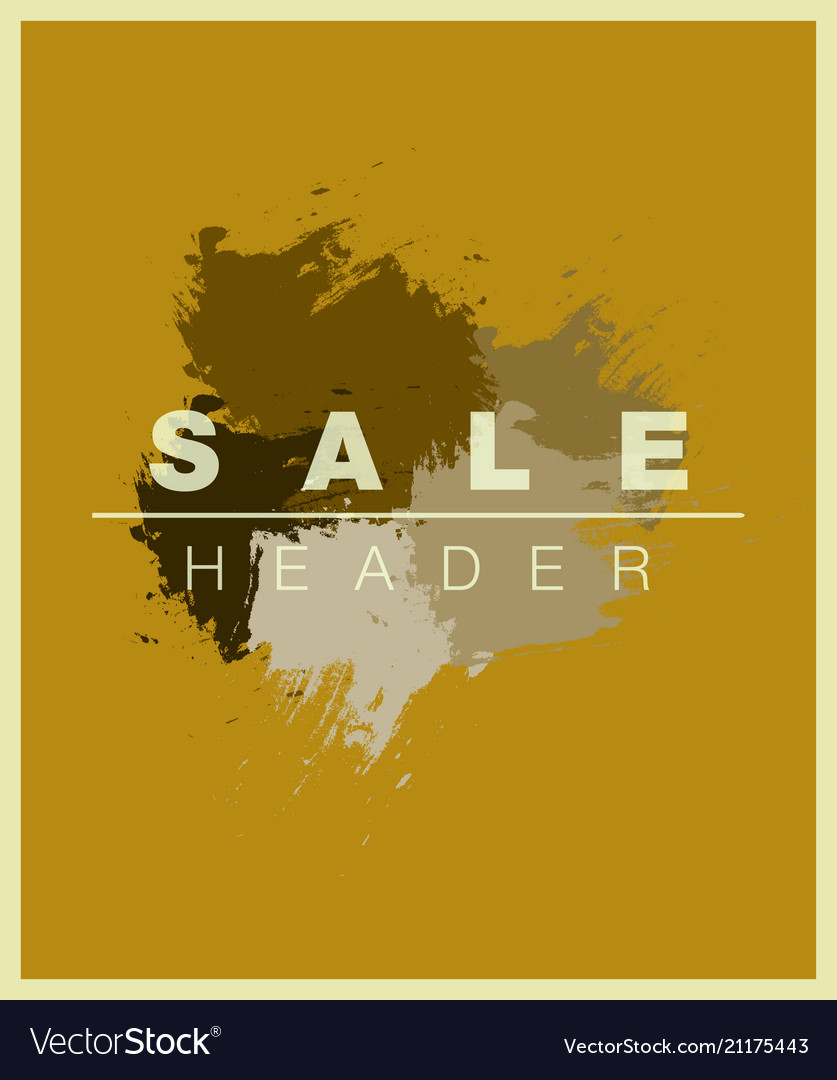 Watercolor splash frame sale banner Royalty Free Vector